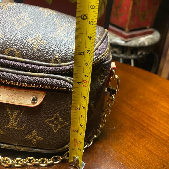 Monogram Crossbody Bag with Gold Accents - Picture 3 of 4